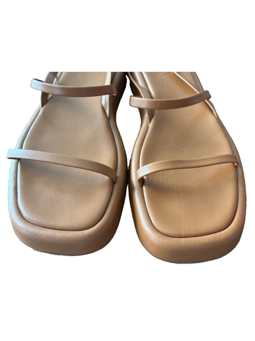 ZARA Flat Leather Sandal | US 7.5 - EUR 38 | Brown-Made In Spain - Picture 2 of 7